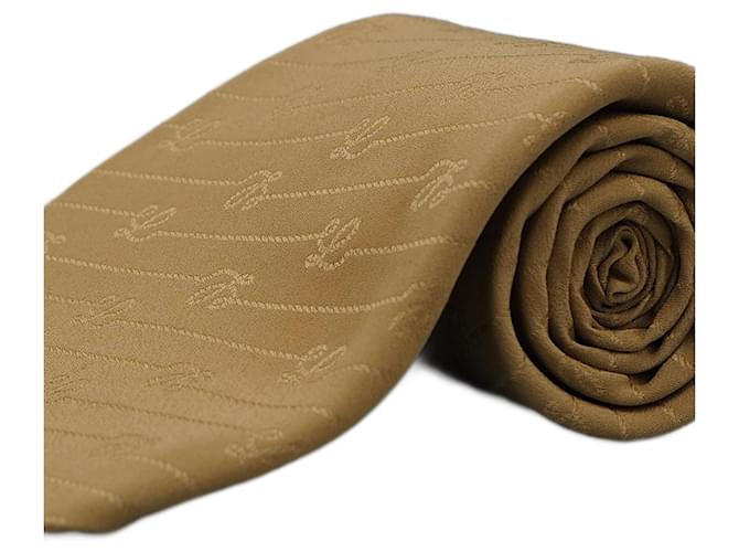 Loewe Corbata Marrón con diseño Clásico Brown Silk  ref.1345535
