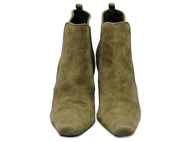 Manolo Blahnik Stiefel aus Ante Verde Grün Schweden  ref.1345572