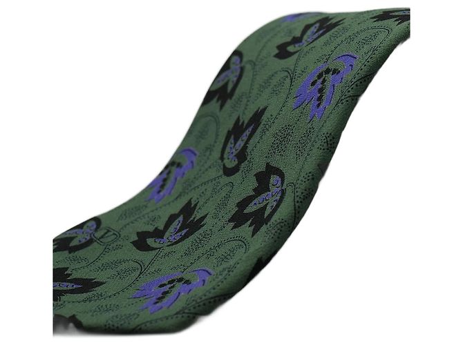 Valentino Garavani Corbata Verde avec Flores Vert