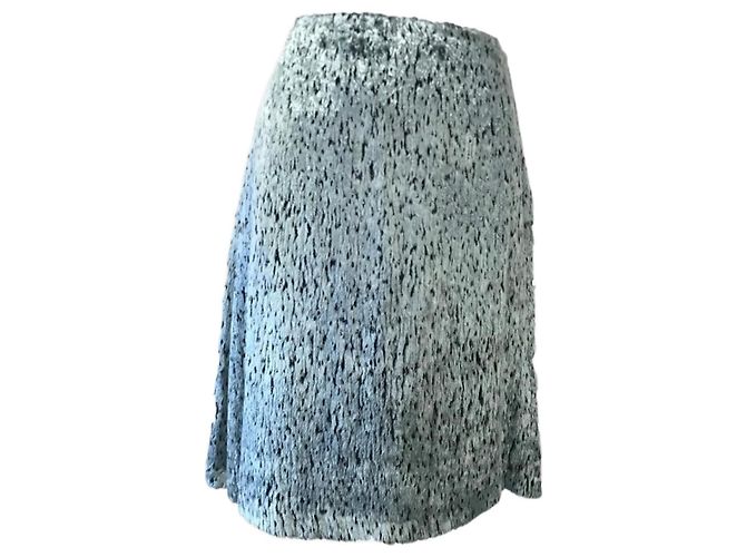 Saia Bimba & Lola de seda e viscose azul turquesa