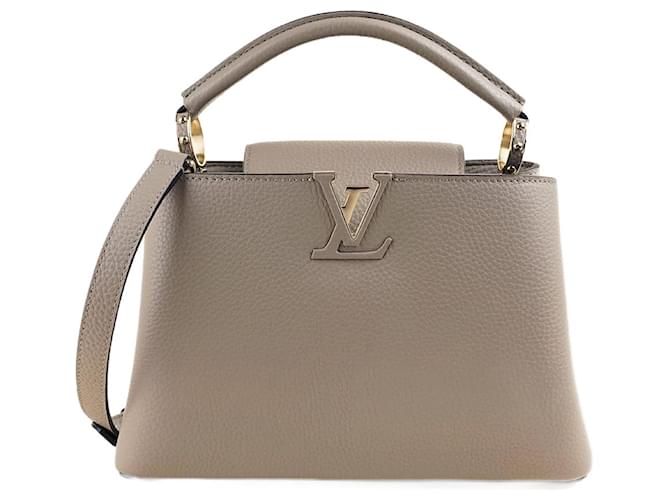 Louis Vuitton Capucines BB Top Handle Beige Leather  ref.1345626