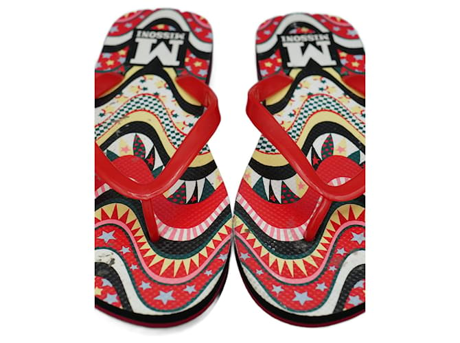 Missoni Chanclas Rojas Rot Gummi  ref.1345644