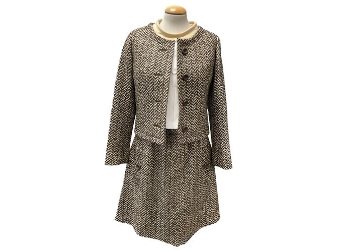Autre Marque Conjunto de vestido e jaqueta Bege