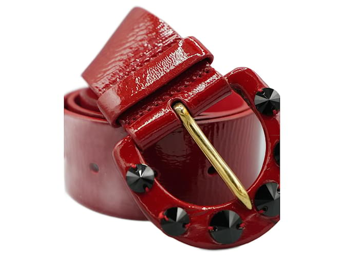 Miu Miu Ceinture de Cuero Rojo Cuir Rouge  ref.1345678