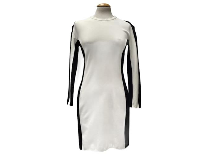 3.1 Phillip Lim Robe Blanco et Negro Coton  ref.1345732