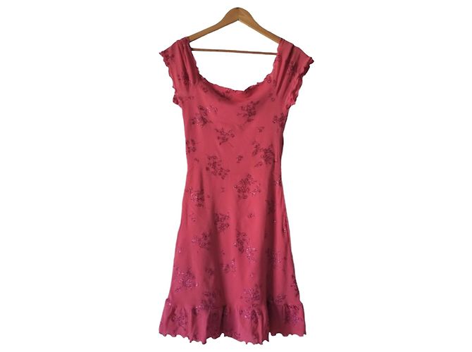 KOOKAÏ Vestido Frambruesa con Flores Roja