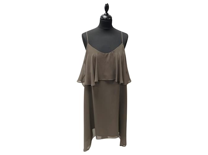 Bcbg Max Azria Robe de Tirantes Marron Polyester  ref.1345738