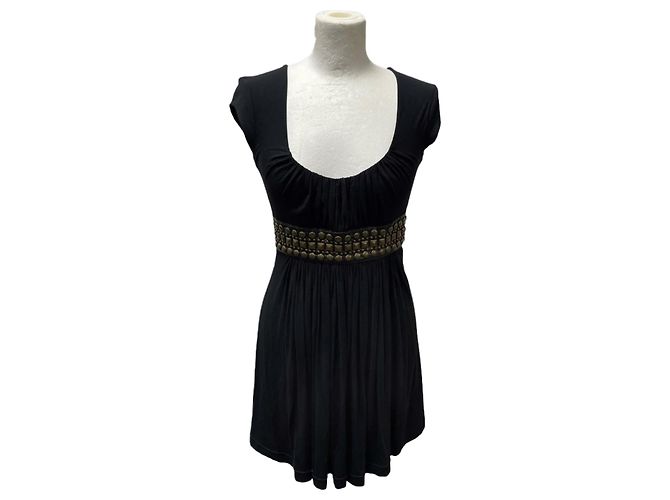 Autre Marque Schwarzes Kleid mit Gürtel