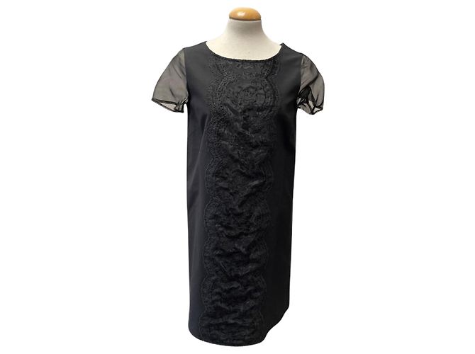 Autre Marque Schwarzes Kleid aus Encaje