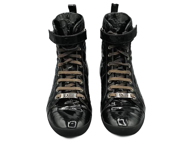 Dior Botines de Charol Negros Black Patent leather  ref.1345763