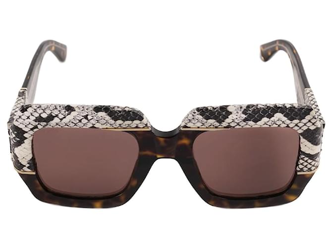 Gucci Óculos de sol quadrados aparados Multicor Plástico  ref.1345773