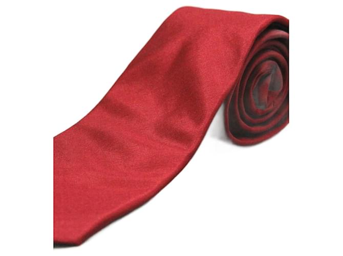 Autre Marque Corbata Roja Rot Seide  ref.1345774