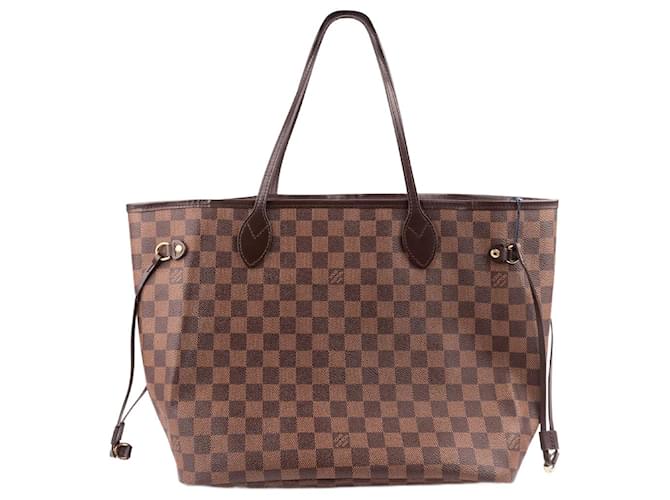 Louis Vuitton Neverfull MM Marrone Tela  ref.1345796