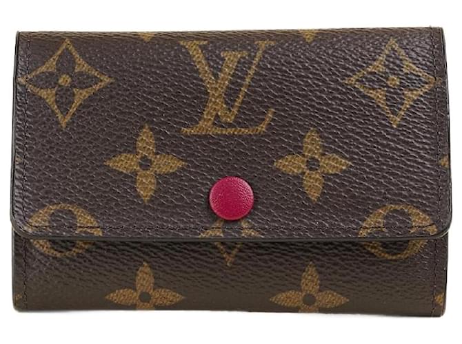 Louis Vuitton 6 Schlüsselhalter Braun Leinwand  ref.1345802