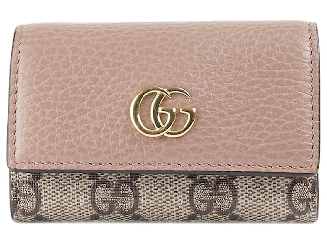 Gucci GG Marmont Leather Key Case Beige  ref.1345806