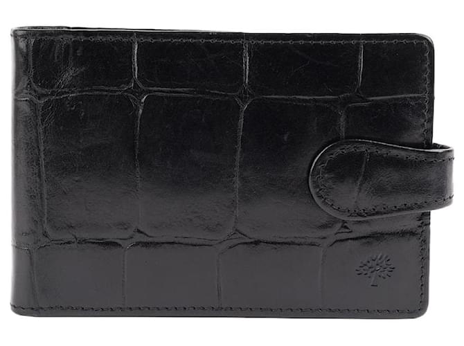 Mulberry Carteira Agenda Preto Couro  ref.1345817