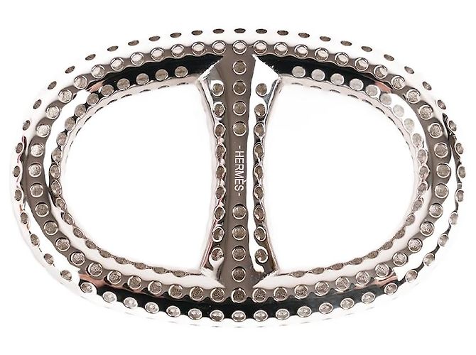 Ring Hermès Anillo Bufanda Chaine d'Ancre Perforado Plata