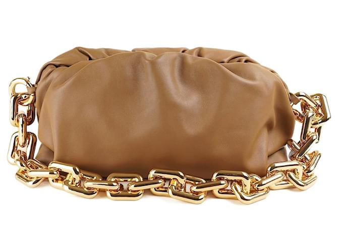 Bottega Veneta Chain Pouch Shoulder Bag Brown Leather  ref.1345910
