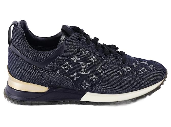 Louis Vuitton Run Away Sneakers Denim 38 Blue Cloth  ref.1345933