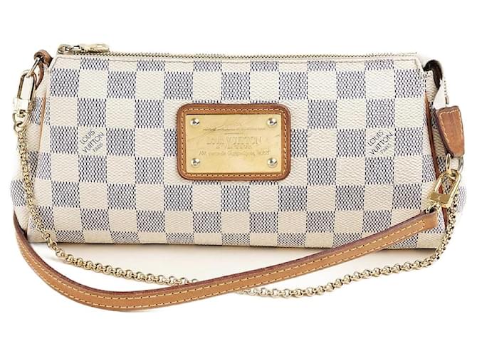 Louis Vuitton Pochette Eva Bianco Tela  ref.1345967