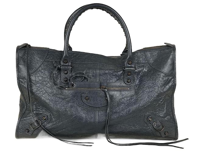 Balenciaga bolsa de trabalho Cinza Couro  ref.1346000