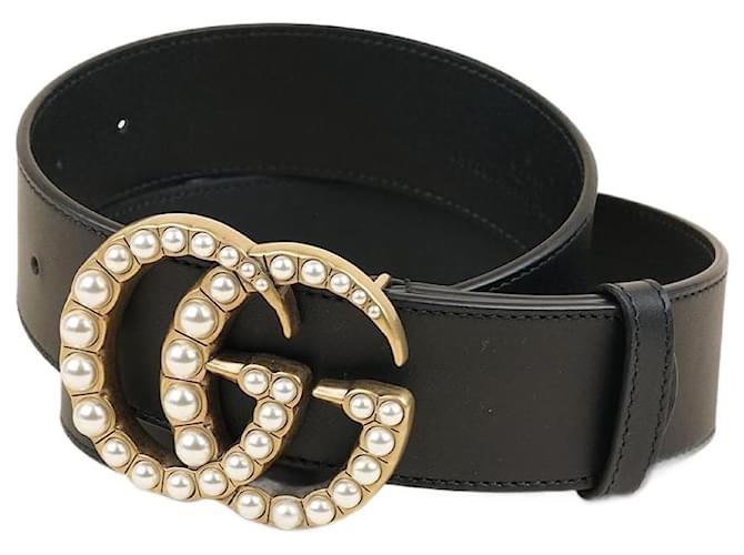 Gucci GG Wide Belt Black Leather  ref.1346012