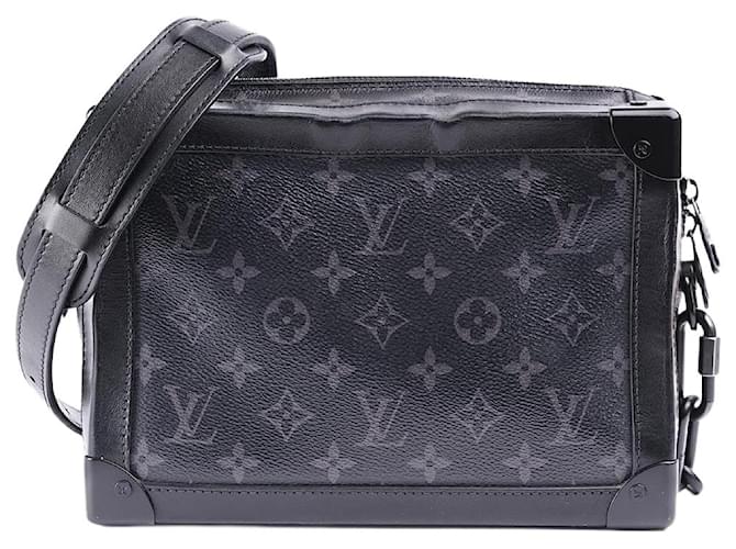 Louis Vuitton Bolsa de baúl suave Negro Lienzo  ref.1346036