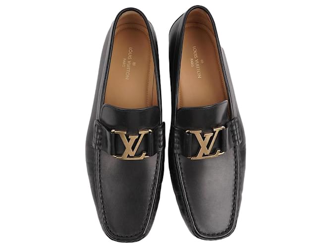 Louis Vuitton Montaigne Men's Loafers 39 Black Leather  ref.1346089