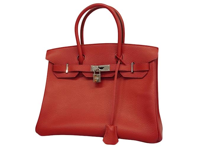 Hermès Birkin 30 Red Leather  ref.1346121