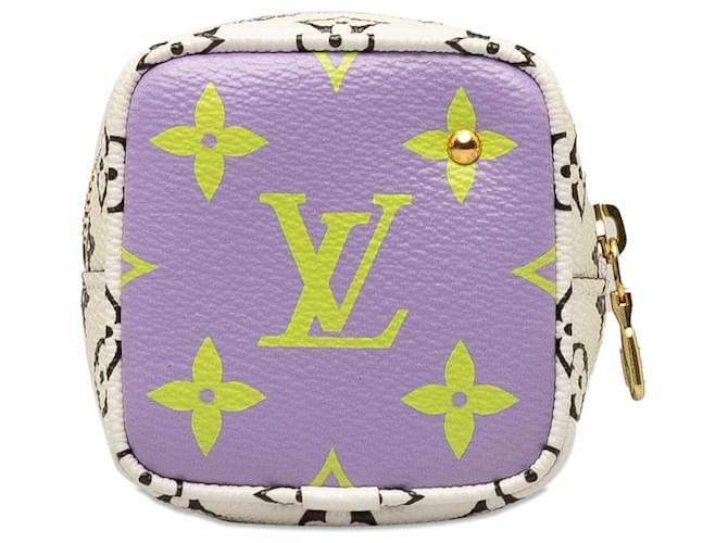 Louis Vuitton Purple Monogram Giant Porte Monet Cube Cloth  ref.1305837