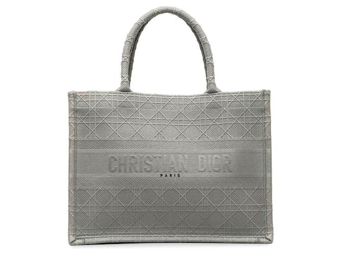 Dior Cannage-Dame Grau Leinwand  ref.1342658
