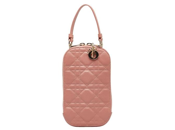 Dior Lady Dior Rosa Pelle  ref.1342691