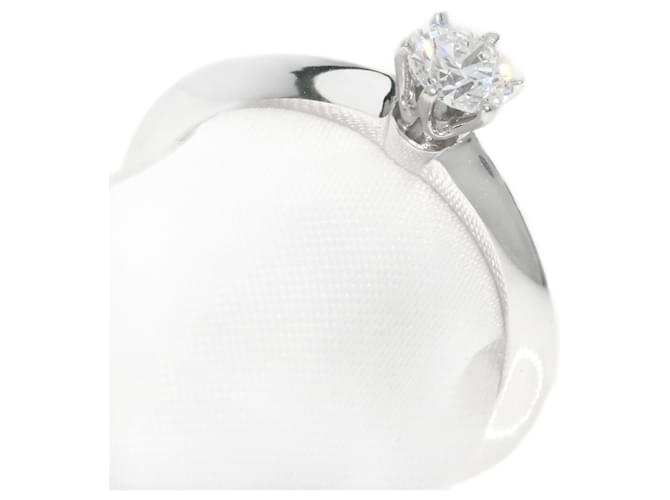 Tiffany & Co Solitaire Silvery Platinum  ref.1342753