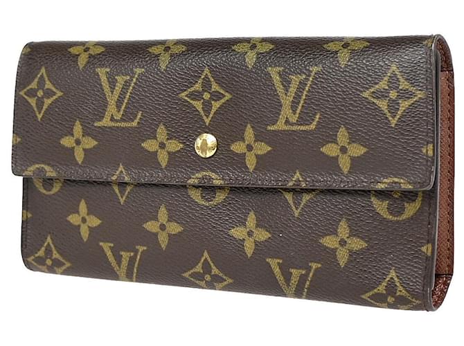 Louis Vuitton Porte tresor international Brown Cloth  ref.1342760