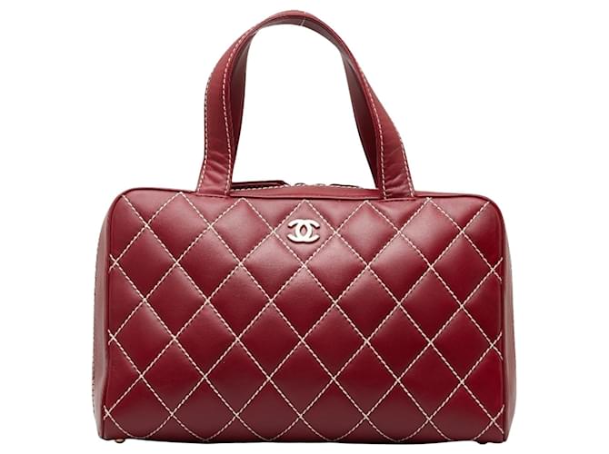 Timeless Chanel Wild Stitch Rosso Pelle  ref.1342764