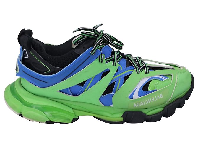 Balenciaga Baskets Track en Polyuréthane Vert