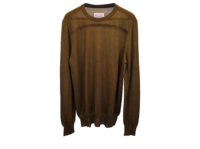 Maison Martin Margiela Maison Margiela Sweater in Brown Linen  ref.1342846