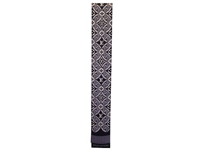 Bufanda estampada Louis Vuitton en algodón negro