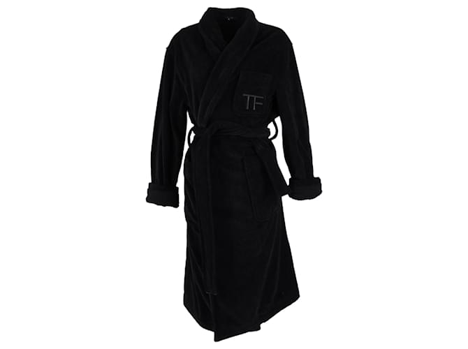 Tom Ford Shawl Collar Robe in Black Cotton  ref.1342885