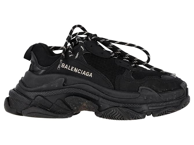 Sneakers Triple S di Balenciaga in poliestere nero  ref.1342911