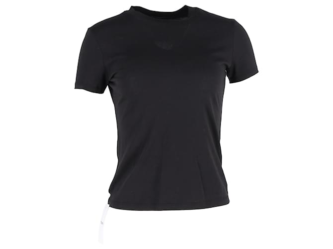 T-shirt Theory à manches courtes en coton noir  ref.1342936