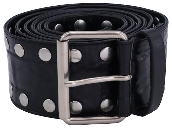 Ceinture cloutée Dries Van Noten en cuir noir  ref.1342945