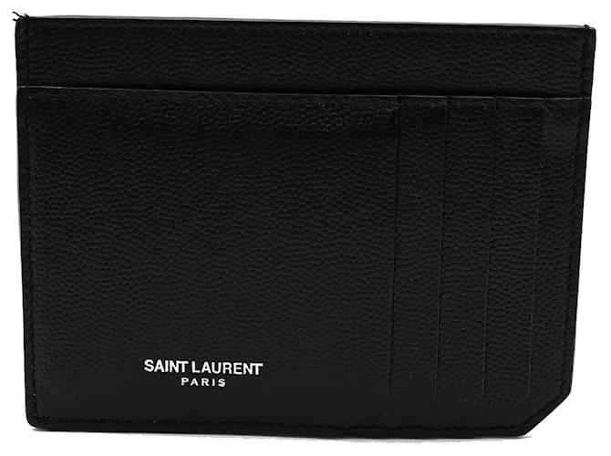 Saint Laurent Porte-cartes Black Leather  ref.1343059