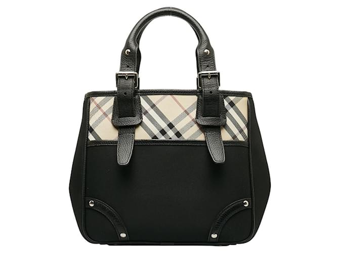 Burberry Nova Check Schwarz Leinwand  ref.1343062