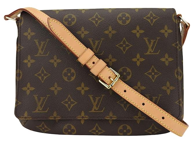 Louis Vuitton Musette Tango Castaño Lienzo  ref.1343130