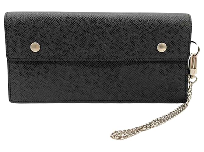 Louis Vuitton Accordeon wallet Black Leather  ref.1343237