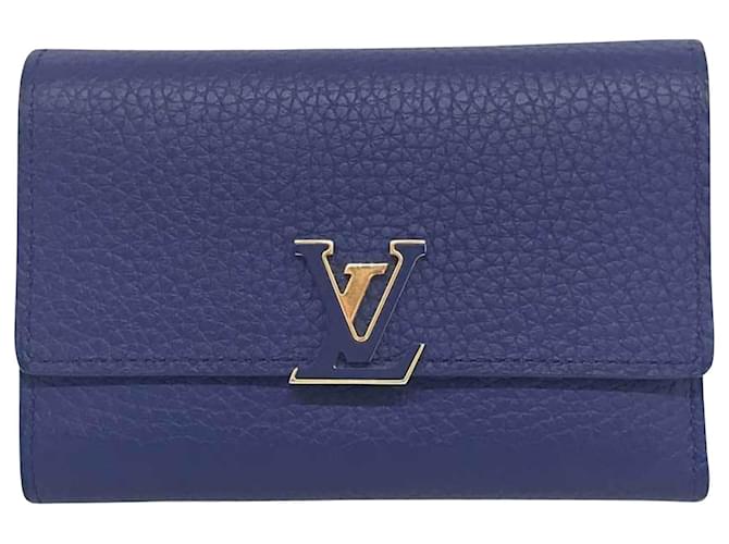 Louis Vuitton Capucines Navy blue Leather  ref.1343268