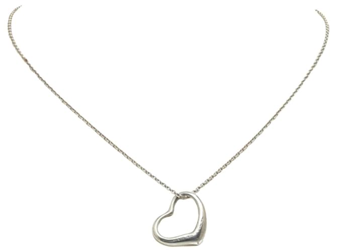Tiffany & Co Open Heart Silvery Silver  ref.1343280