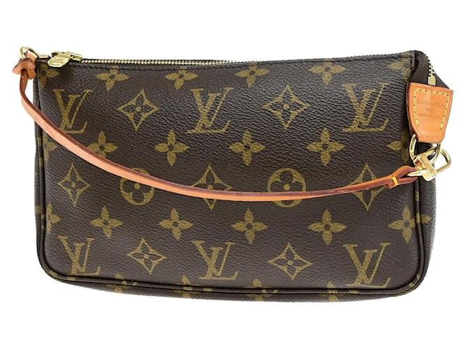 Accesorios de Louis Vuitton Pochette Castaño Lienzo  ref.1343395