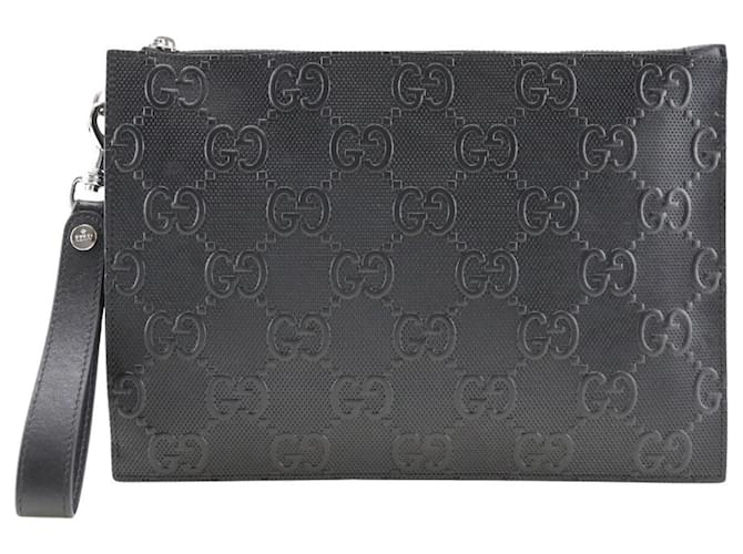 Gucci GG Jumbo Schwarz Leder  ref.1343485